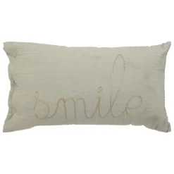 Coussin rectangulaire en gaze de coton vert