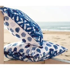 Coussin spécial extérieur SANTORINI bleu en coton