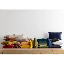 Coussin uni Fara Eucalyptus 30 x 50