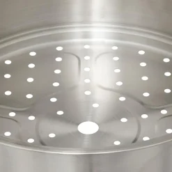 Cuiseur vapeur fonte d'aluminium gris