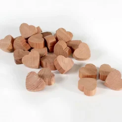 Cœurs en cèdre rouge - Lot de 24