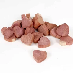 Cœurs en cèdre rouge - Lot de 24