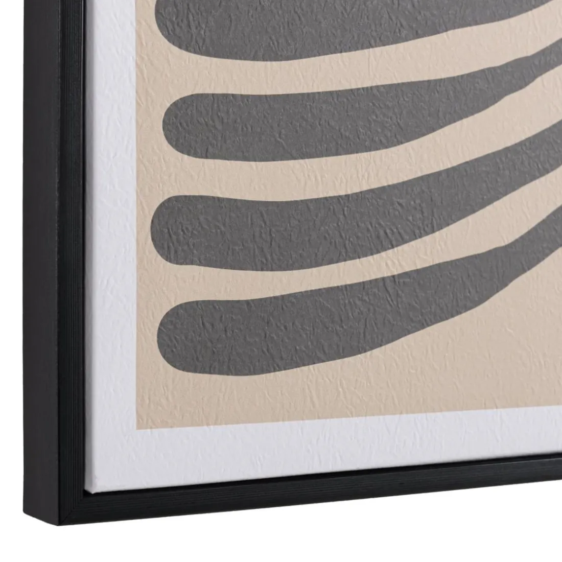 Décoration murale A en papier japonais, cadre noir HOMER