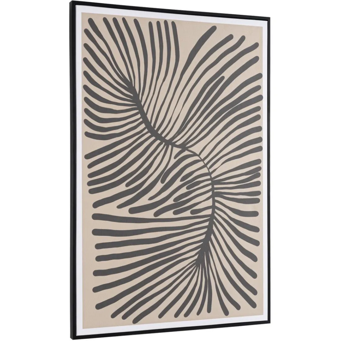 Décoration murale B en papier japonais, cadre noir HOMER