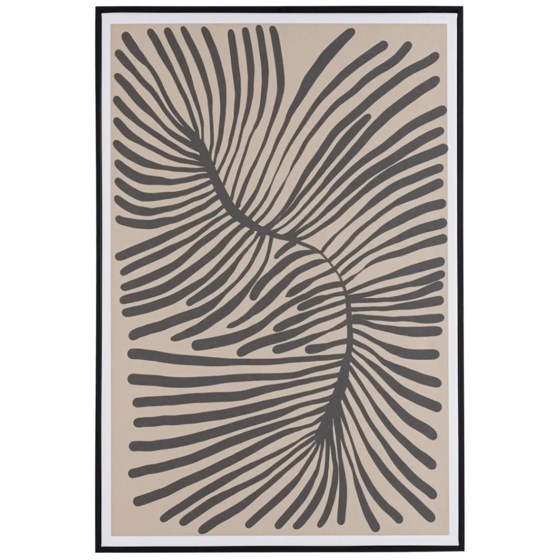 Décoration murale B en papier japonais, cadre noir HOMER