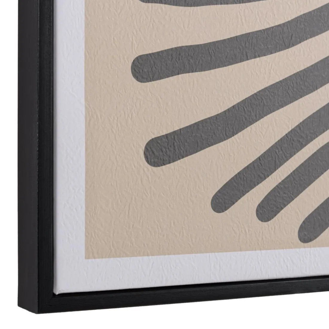 Décoration murale B en papier japonais, cadre noir HOMER