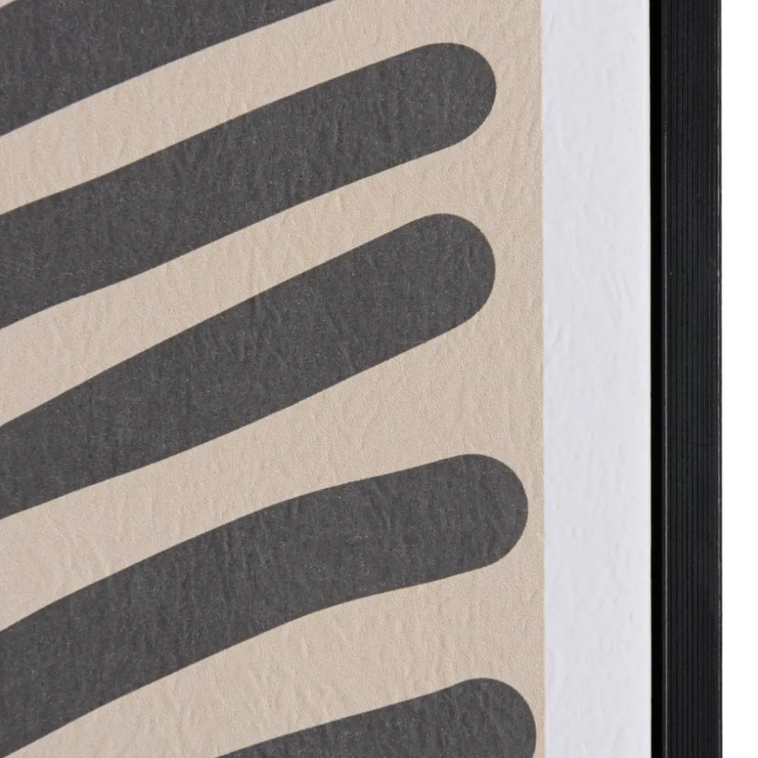 Décoration murale B en papier japonais, cadre noir HOMER