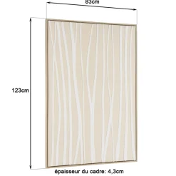 Décoration murale B lignes abstraites, cadre naturel HOMER