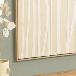 Décoration murale B lignes abstraites, cadre naturel HOMER