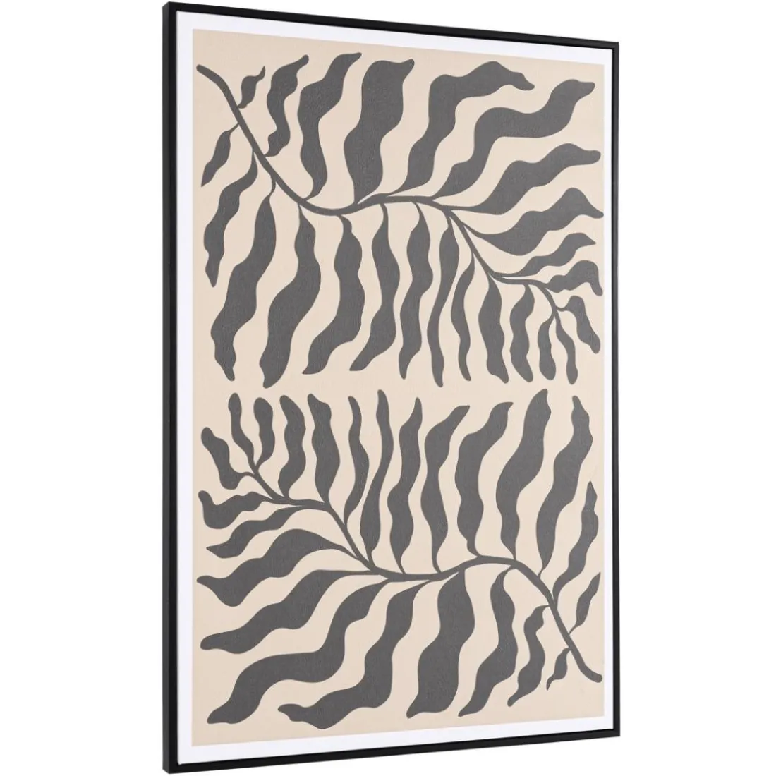 Décoration murale C en papier japonais, cadre noir HOMER