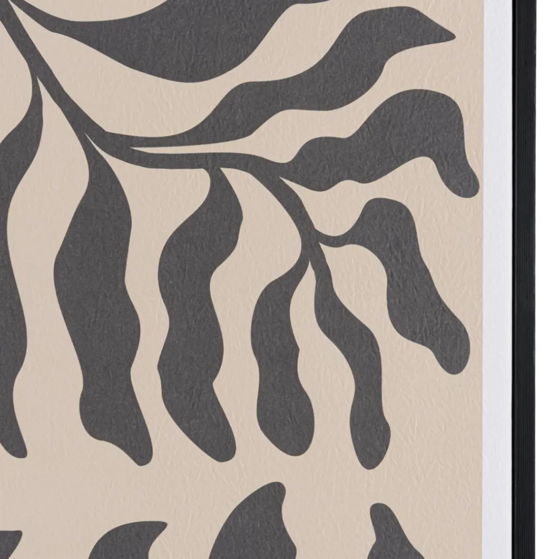 Décoration murale C en papier japonais, cadre noir HOMER