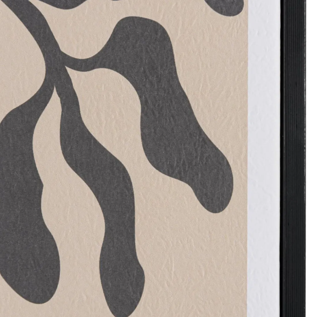 Décoration murale C en papier japonais, cadre noir HOMER