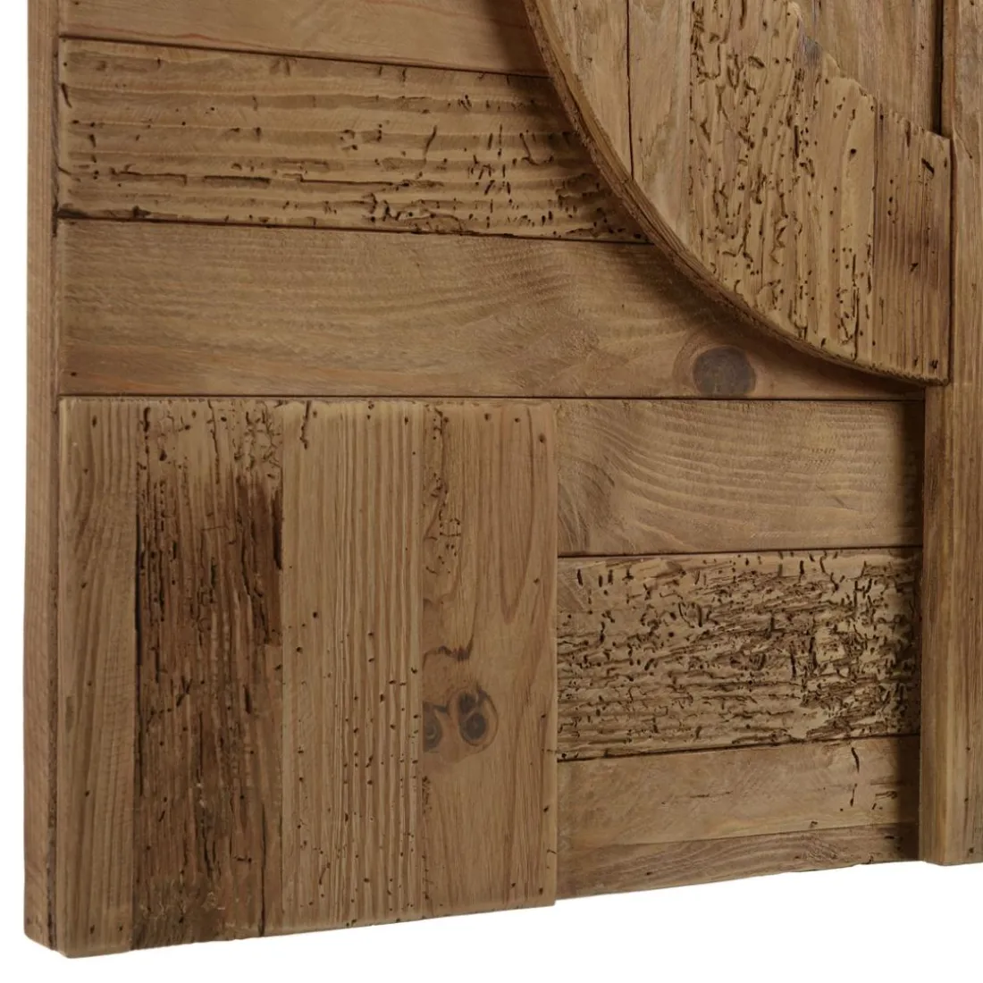 Décoration murale C formes géométriques en Pin recyclé SANDY Marron