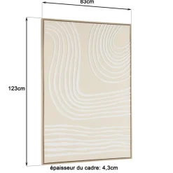 Décoration murale C lignes abstraites, cadre naturel HOMER