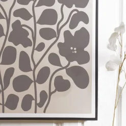 Décoration murale D en papier japonais, cadre noir HOMER