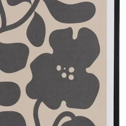 Décoration murale D en papier japonais, cadre noir HOMER