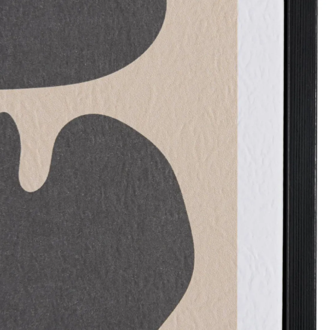 Décoration murale D en papier japonais, cadre noir HOMER