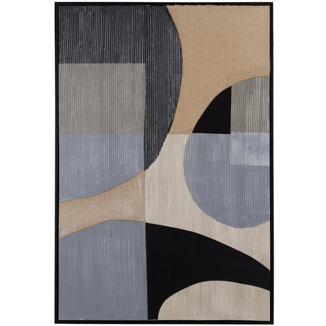 Décoration murale formes abstraites n°1, cadre noir HOMER