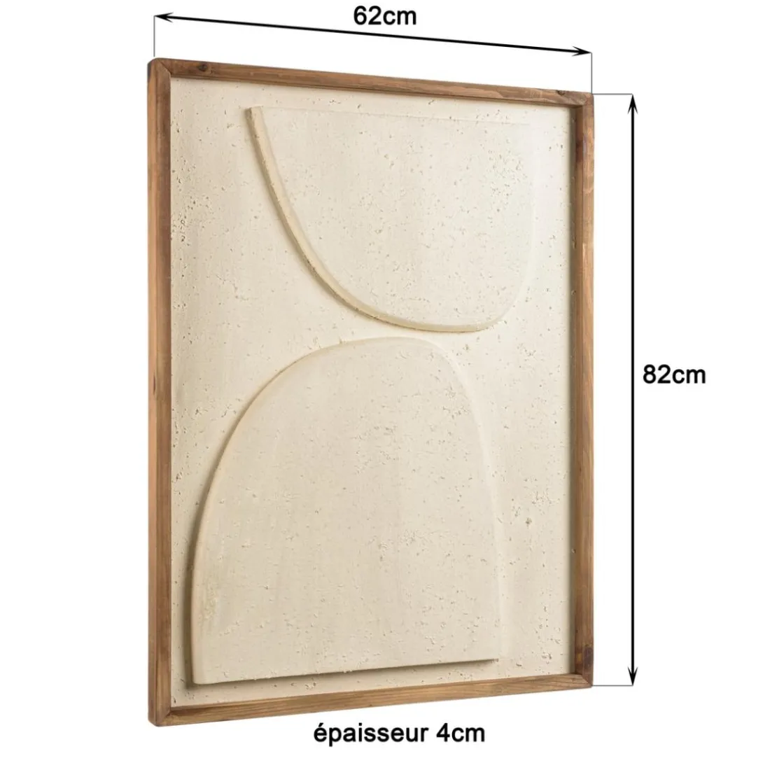 Décoration murale formes abstraites en Pin recyclé SANDY blanc