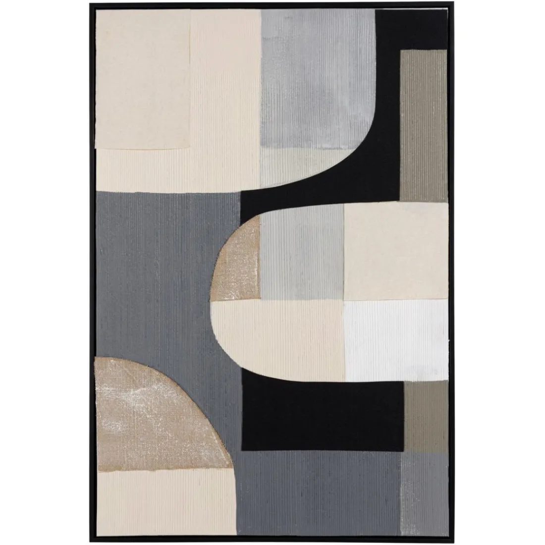 Décoration murale formes abstraites n°2, cadre noir HOMER