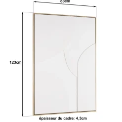 Décoration murale formes abstraites blanches en relief HOMER