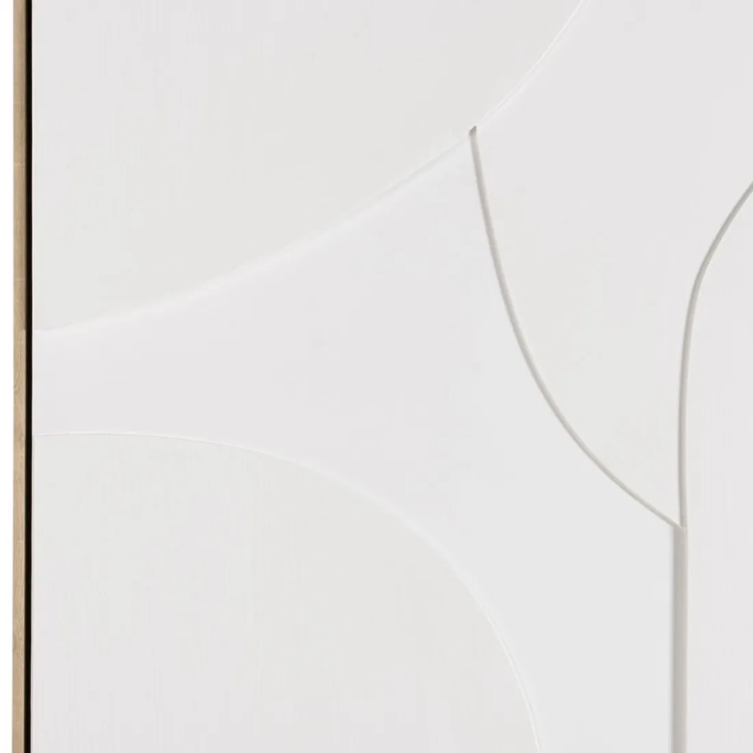 Décoration murale formes abstraites blanches en relief HOMER