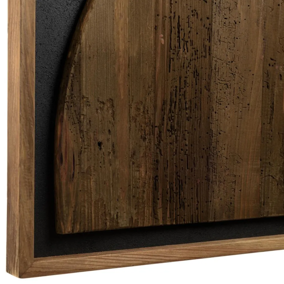 Décoration murale formes sur fond noir Pin recyclé SANDY