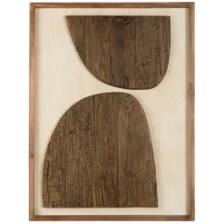 Décoration murale formes sur fond blanc en Pin recyclé SANDY