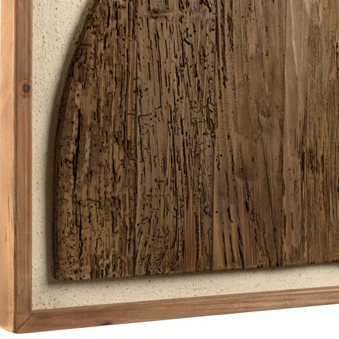 Décoration murale formes sur fond blanc en Pin recyclé SANDY