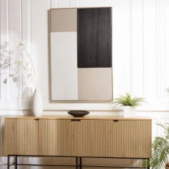 Décoration murale mix matières, cadre bicolore HOMER