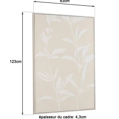 Décoration murale motifs fleurs n°2, cadre naturel HOMER