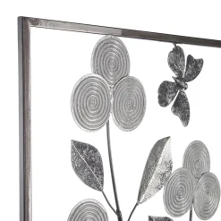 Décoration murale métal silver 50X50