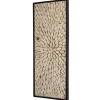 Décoration murale rectangulaire 100x40cm bois branches Teck nature Pailin