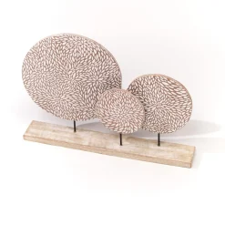 Deco a poser Beige Bois de manguier FACTORY - 3 pièces