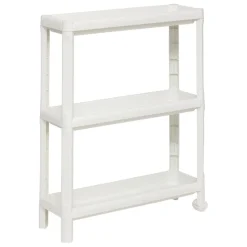 Desserte à roulettes 3 niveaux blanc