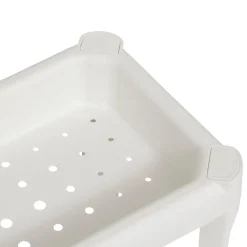 Desserte à roulettes 3 niveaux blanc