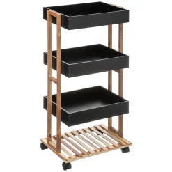 Desserte Roul 4 Plat Lea Noir