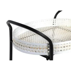 desserte structure en tube d'acier laqué noir