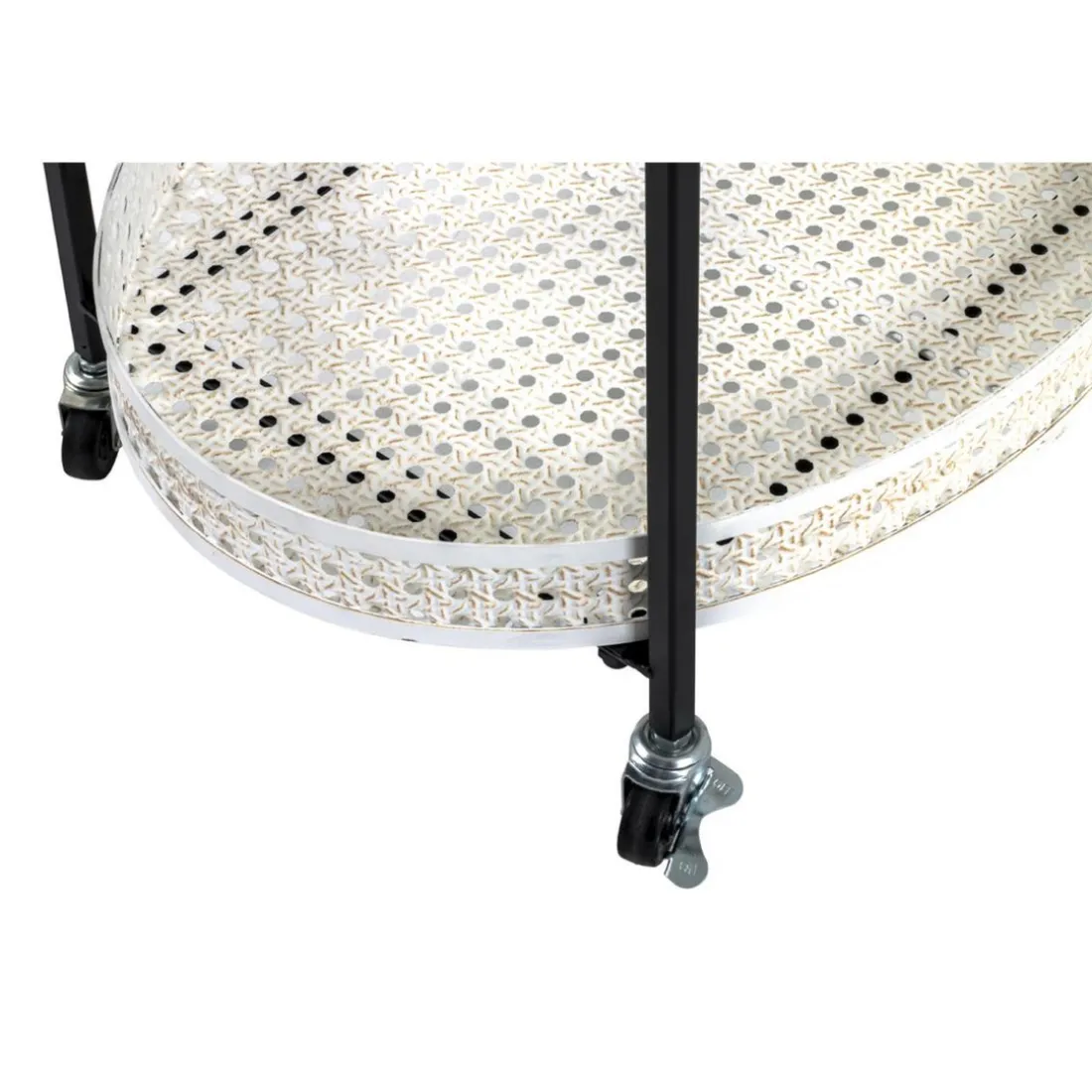 desserte structure en tube d'acier laqué noir