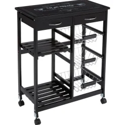 Desserte verre noire Gustaf