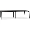 Double bureau bench ou table de réunion 'AMADEUS' en bois et métal noir