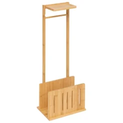 Dérouleur avec réserve en bambou marron