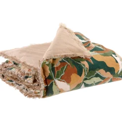 Edredon imprimé Alina Pétrole 85 x 200