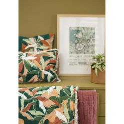 Edredon imprimé Alina Pétrole 85 x 200