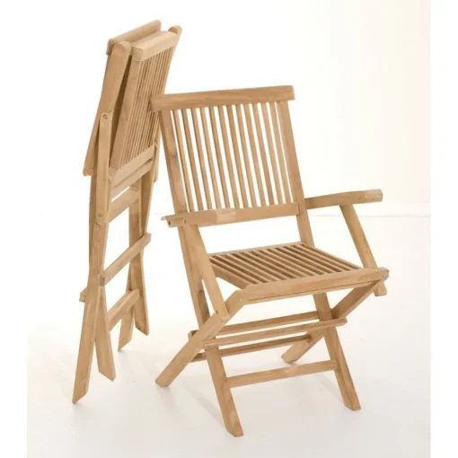 Ensemble de 2 fauteuils de jardin Java en bois Teck