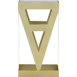 Ensemble de 3 tables d'appoint Amstra en Verre fumé et Métal Or