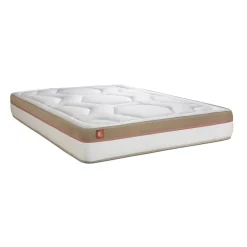 Ensemble LE COSY Memoire de forme 7 zones de confort double sommiers Blanc
