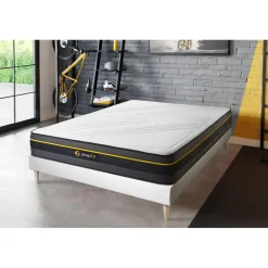 Ensemble matelas ACTIVE sommier kit blanc