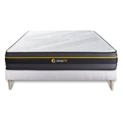 Ensemble matelas ACTIVE sommier kit blanc