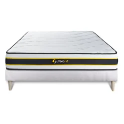 Ensemble matelas FLEXY sommier kit blanc